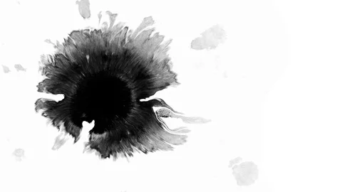 Black spray on alpha channel Stock Footage 100860972