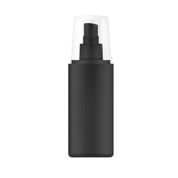Black Spray Bottle with transparent cap. Stock Illustration
