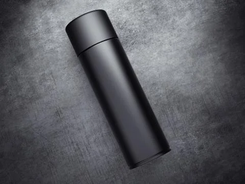 Black spray can. 3d rendering イラスト素材