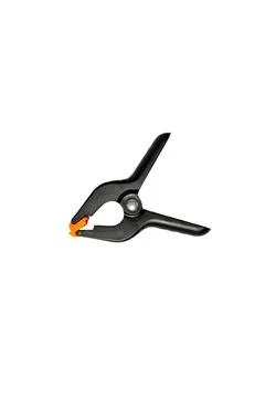 Black Spring Clamp with Orange Tips Stock Photos