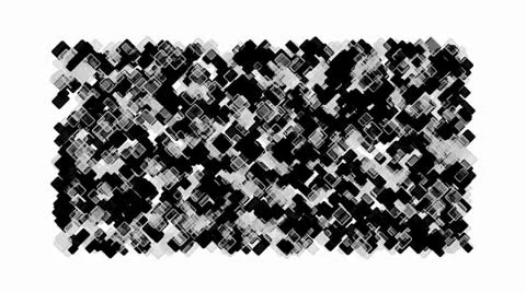 Black square block mosaics,computer chip board,math geometry. Stock Footage 25040825
