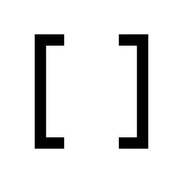 Black square brackets isolated on transparent background for graphic design Stock-Illustration