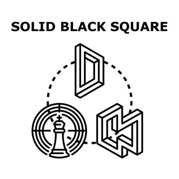 Black square concept problem solving strategy illustration イラスト素材