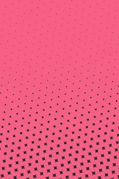 Black square dots gradually enlarge across a vivid pink field, producing a .. Stock Illustration