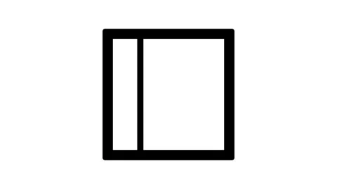 A black square featuring a layout border surrounding it. Stock Footage 334931087
