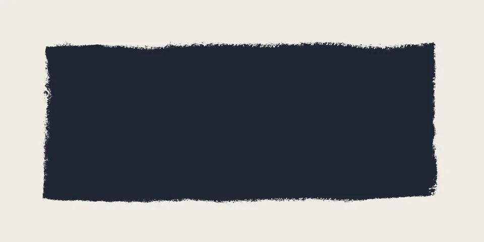 Black square frame with grunge torn edges. Vector illustration of rough ripped Stock Illustration