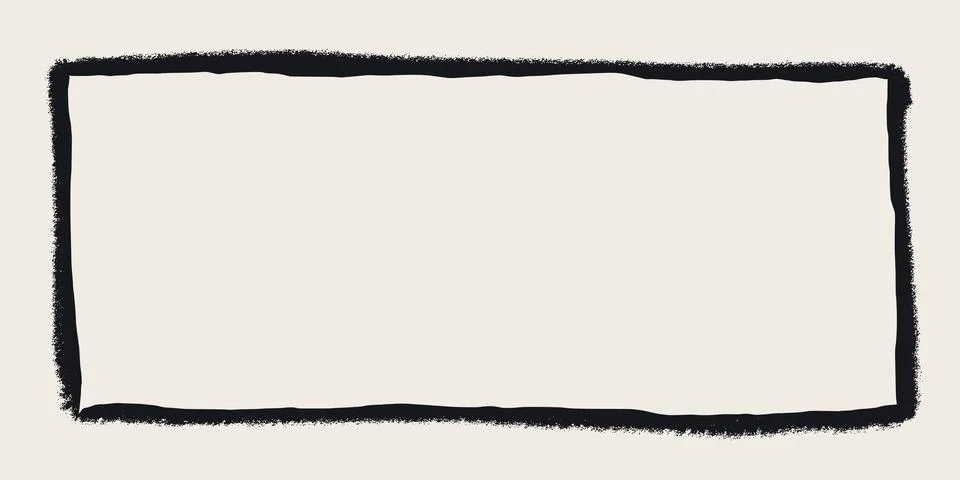 Black square frame with grunge torn edges. Vector illustration of rough ripped イラスト素材