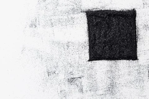 The black square from glitter  on white background. Abstract minimalist com.. Stock Photos