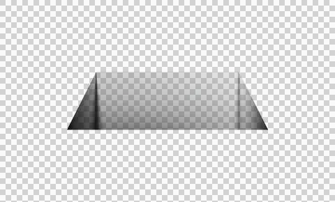 Black square hole mockup. Isolated realistic transparent template. Png Stock Illustration