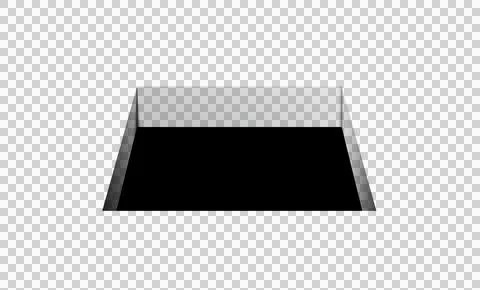 Black square hole mockup. Isolated realistic transparent template Stock Illustration