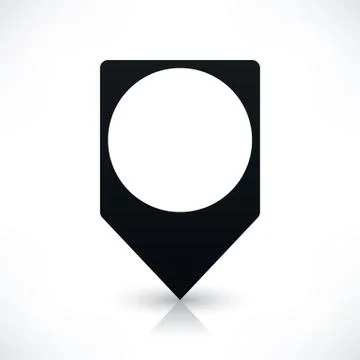 Black square map pins sign flat location icon Stock Illustration