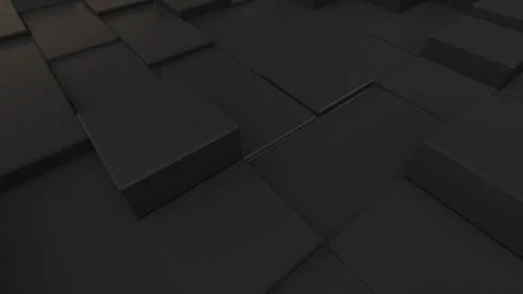 Black square pattern background,science and technology concept,3d rendering Illustrazione stock