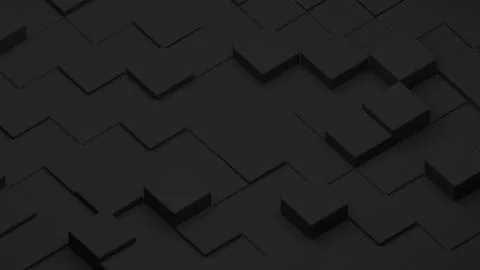Black square pattern background,science and technology concept,3d rendering イラスト素材