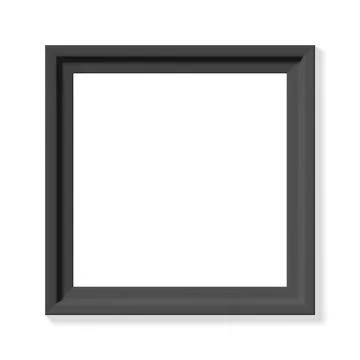 Black square picture frame Stock Illustration