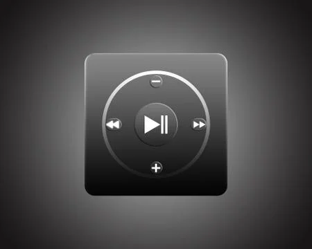 Black square Player Stock Illustration