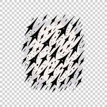 Black Square With Sharp Jagged Edges Shape Framing spikes Stock Illustration
