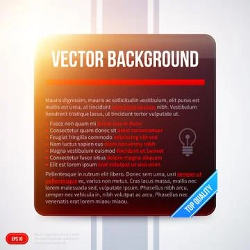 Black square text background with glowing lights. EPS10 Stock Illustration