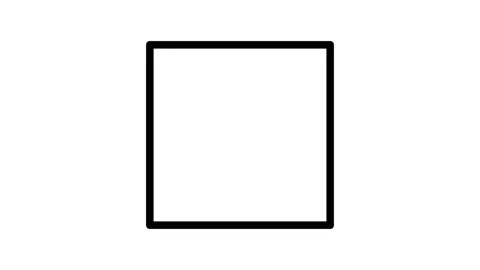 A black square with a white interior, framed by a black border. Stock Footage 334931085