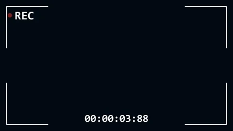 A black square with white rec on it and background recal red an image of the Stock-Footage 345496405