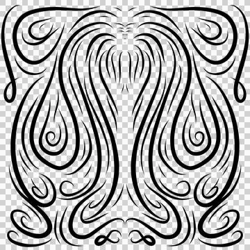 Black squiggle abstract illustration background Stock-Illustration