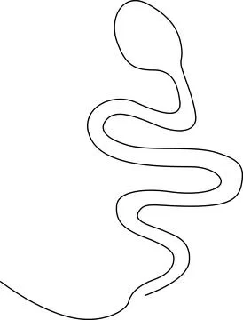 Black squiggly line abstract vector illustration Vector Stock Illustration