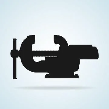 Black ssilhouette vice Stock Illustration