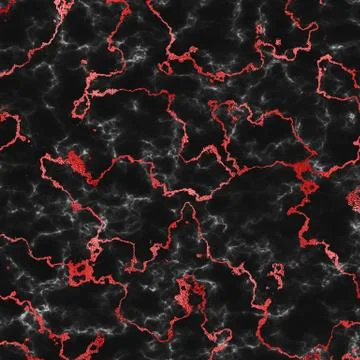 Black stained marble with ruby red colored veins. background pattern texture Stock Illustration