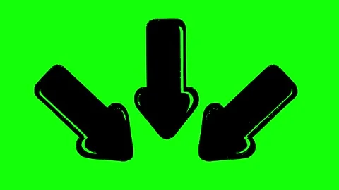 Black stamp three arrows line boil effect animation Stock Footage 342148743
