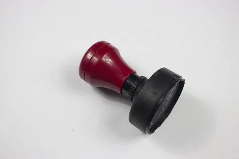 A black stamp on a white background Foto stock