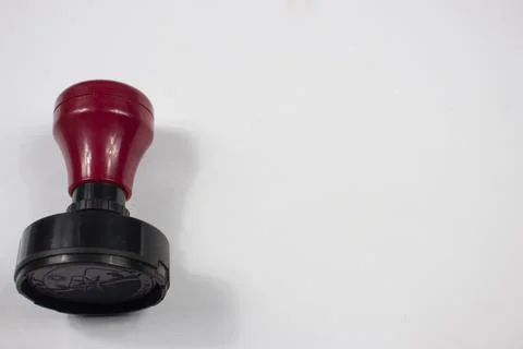 A black stamp on a white background Stock Photos