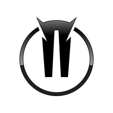 Black Stand Evil Circular Symbol Graphic Icon Stock Illustration