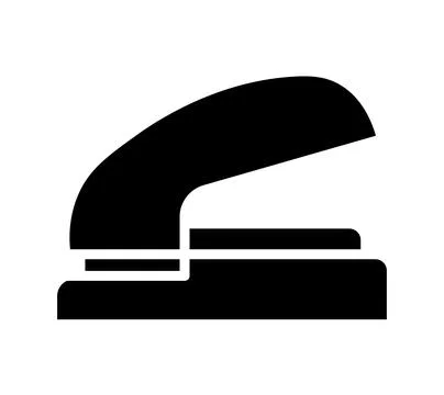 Black Stapler Icon Simple Design for Office and Stationery Use イラスト素材