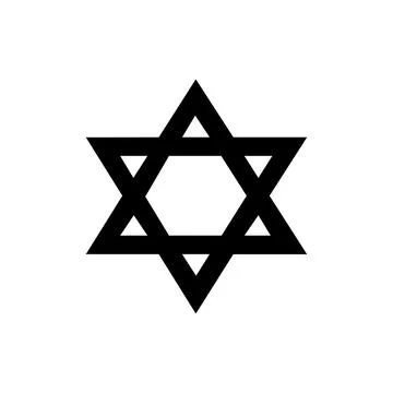 Black Star of David icon isolated on white background Stock Illustration