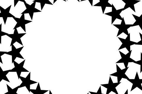 Black Star Frame Border background Ilustração Stock
