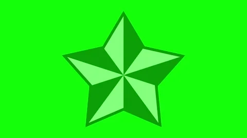 Black Star on Green Screen Background Horizontal 16:9 Vídeos de archivo 339348770