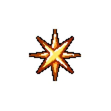 Black star pixel art vector illustration Stock Illustration