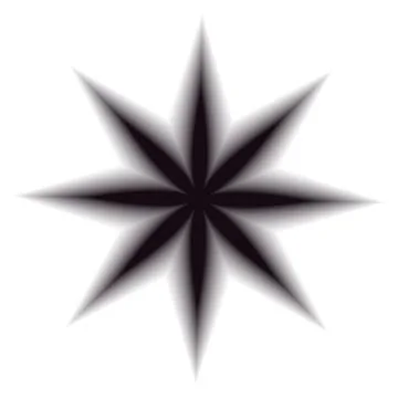 Black star shape with 8 beams Stock Illustration