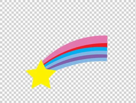 Black Star Shape Trailing Five Horizontal Curved Lines Ilustración de archivo