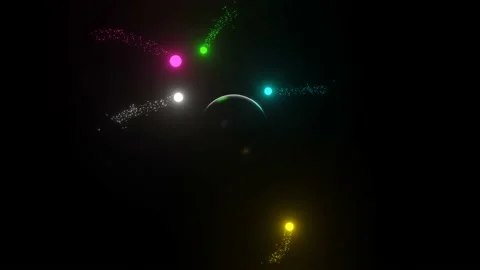 A black star in space surrounded by stars 3D render video Loop Stock Footage 137958335