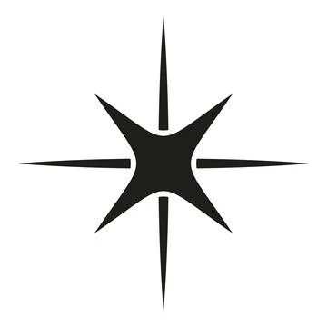 Black star sparkle icon representing light and twinkle Stock Illustration