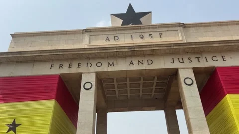 Black Star Square Monument Stock Footage 297673736