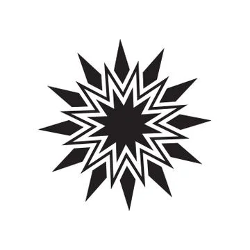Black star vector icon Stock Illustration