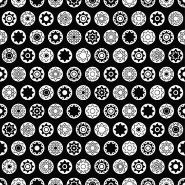 Black star vector seamless pattern. 스톡 일러스트