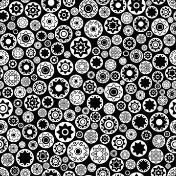 Black star vector seamless pattern. 스톡 일러스트