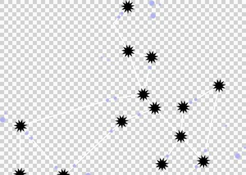 Black starburst network is floating in flat style with white lines purple nodes Stock Illustration