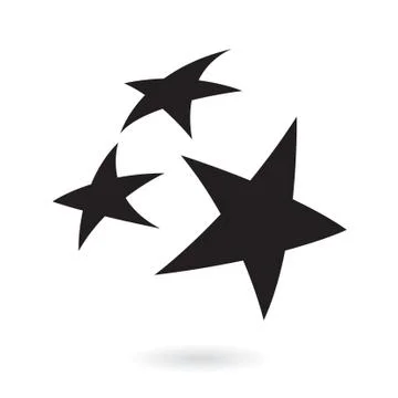 Black stars Stock Illustration