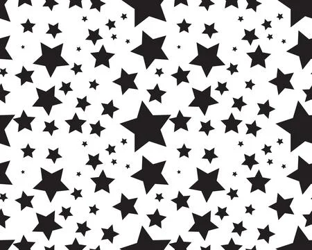Black stars , seamless pattern Stock Illustration