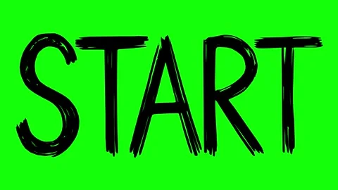 Black start line boil effect animation Stock Footage 345441357