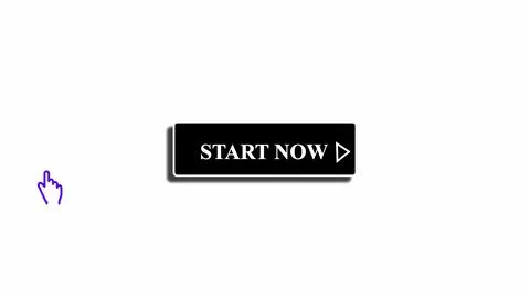 Black start now button with arrow on a white abstract background. Illustrazione stock