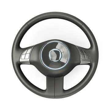 Black steering wheel Stock Illustration